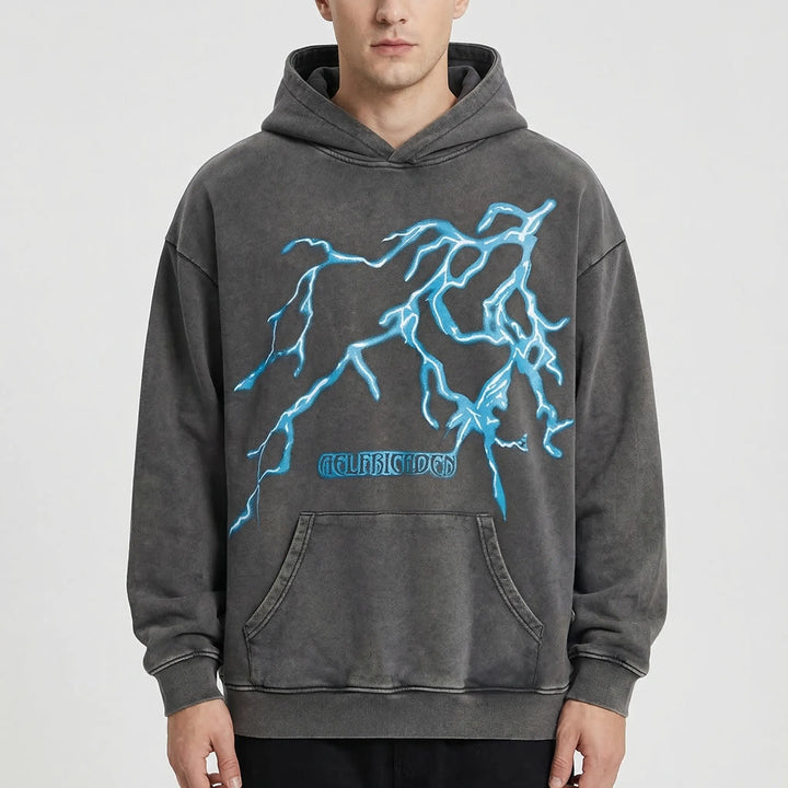 Voltrik - Oversized Graphic Pullover Hoodie