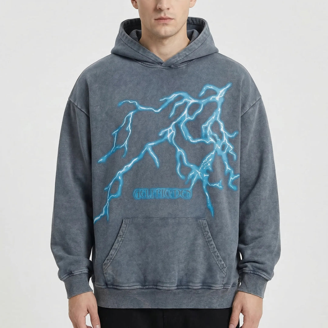 Voltrik - Oversized Graphic Pullover Hoodie