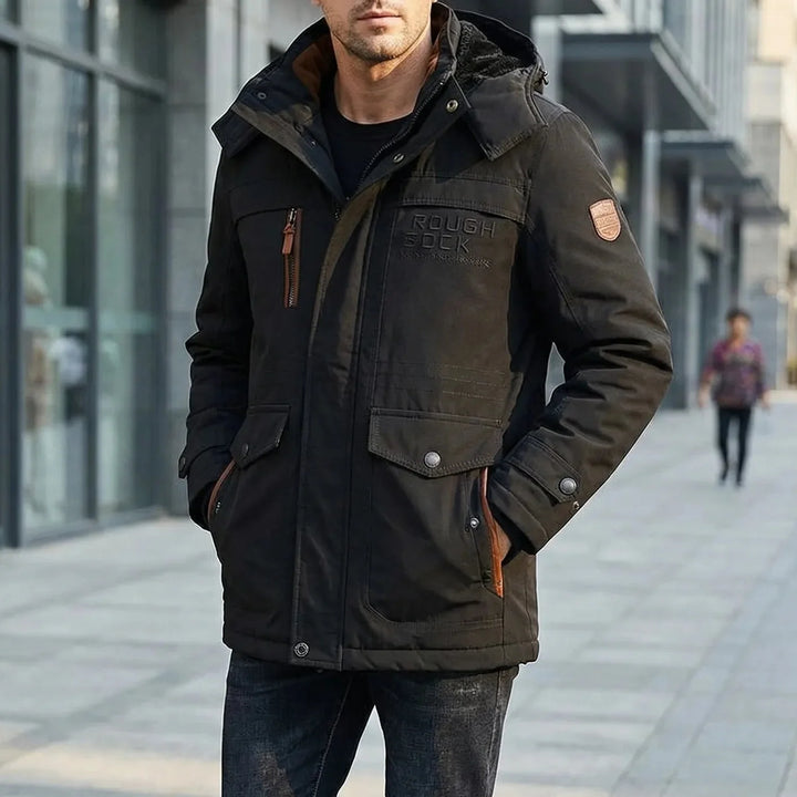Vorrex - Hooded Quilted Men's Winter Jacket