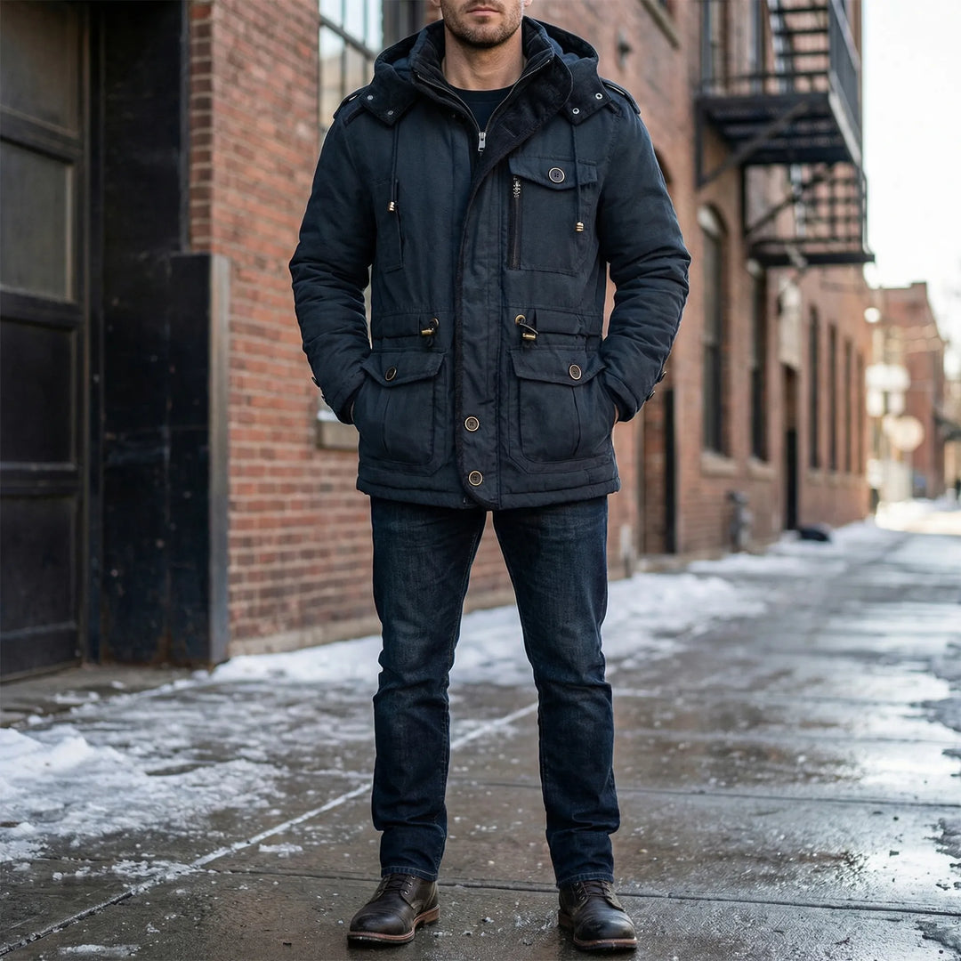 Vraktex - Multi-Pocket Hooded Winter Jacket