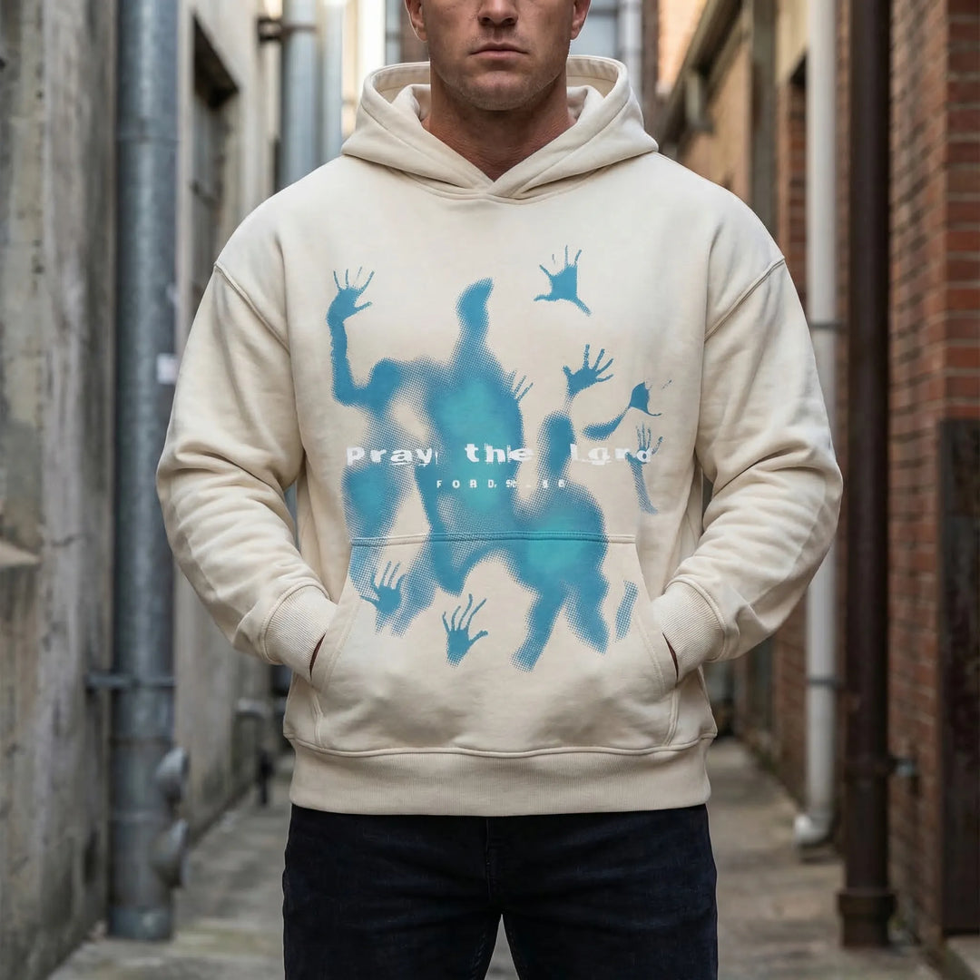 Vyntrel - Oversized Graphic Pullover Hoodie