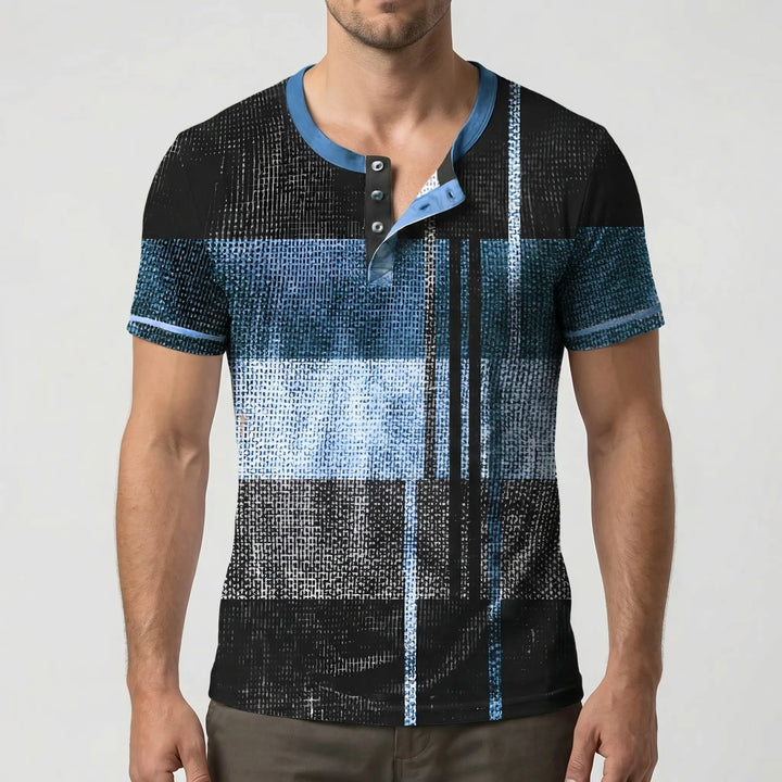 Wafflox - Colorblock Waffle Knit Short Sleeve Shirt