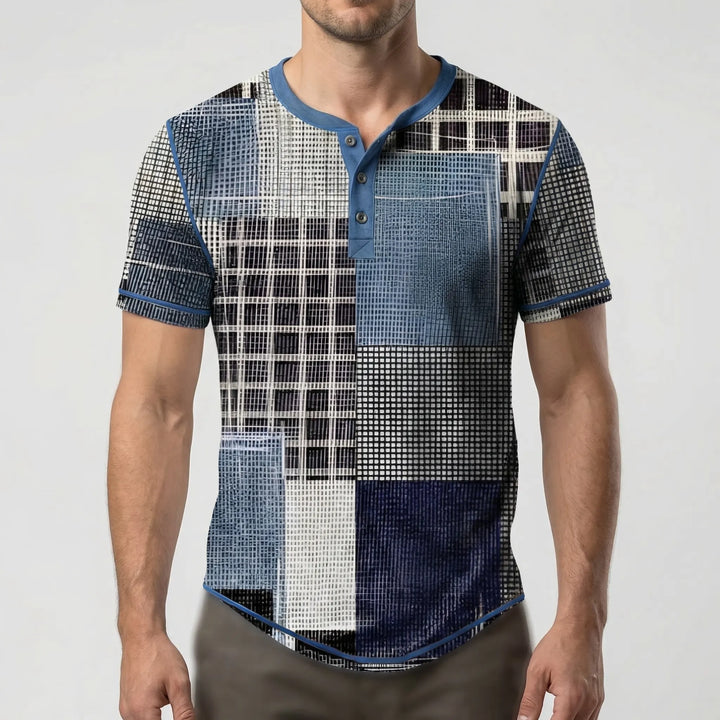 Wafflox - Colorblock Waffle Knit Short Sleeve Shirt