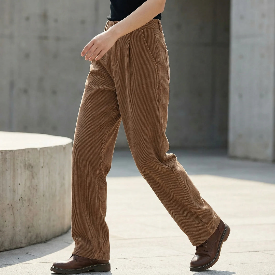 Waleva - Straight-Leg Vintage Corduroy Trousers