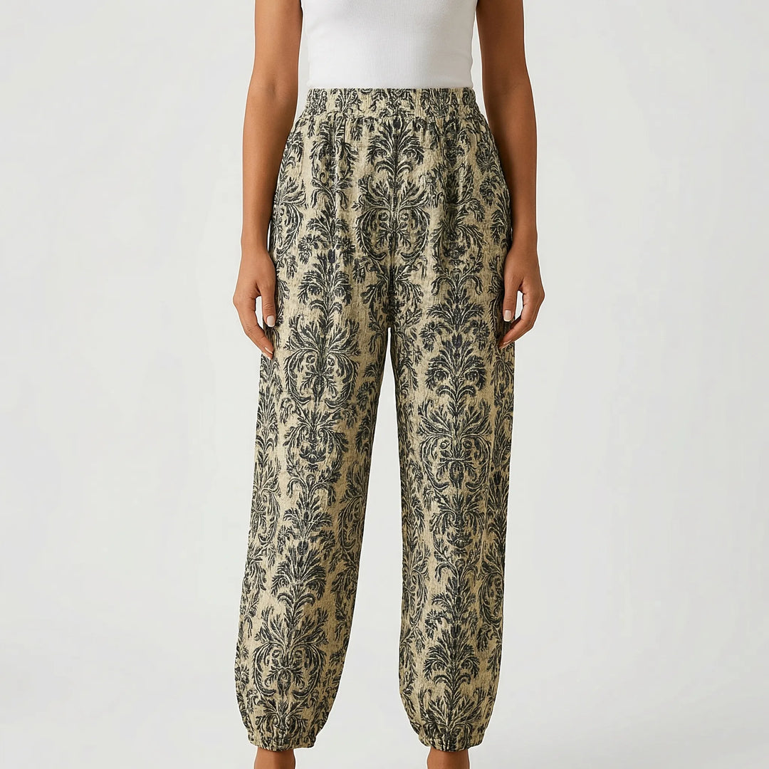 Wandrova - High-Waist Boho Harem Pants For Women