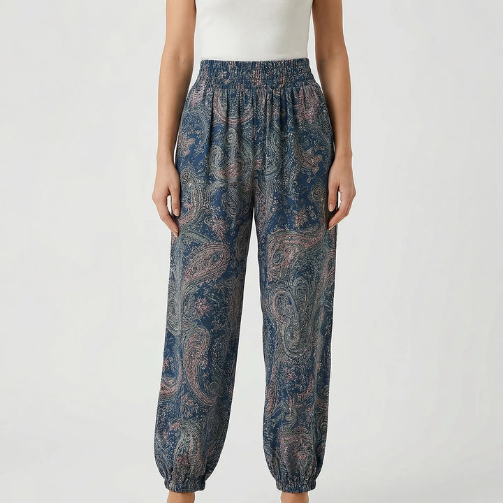 Wandrova - High-Waist Boho Harem Pants For Women