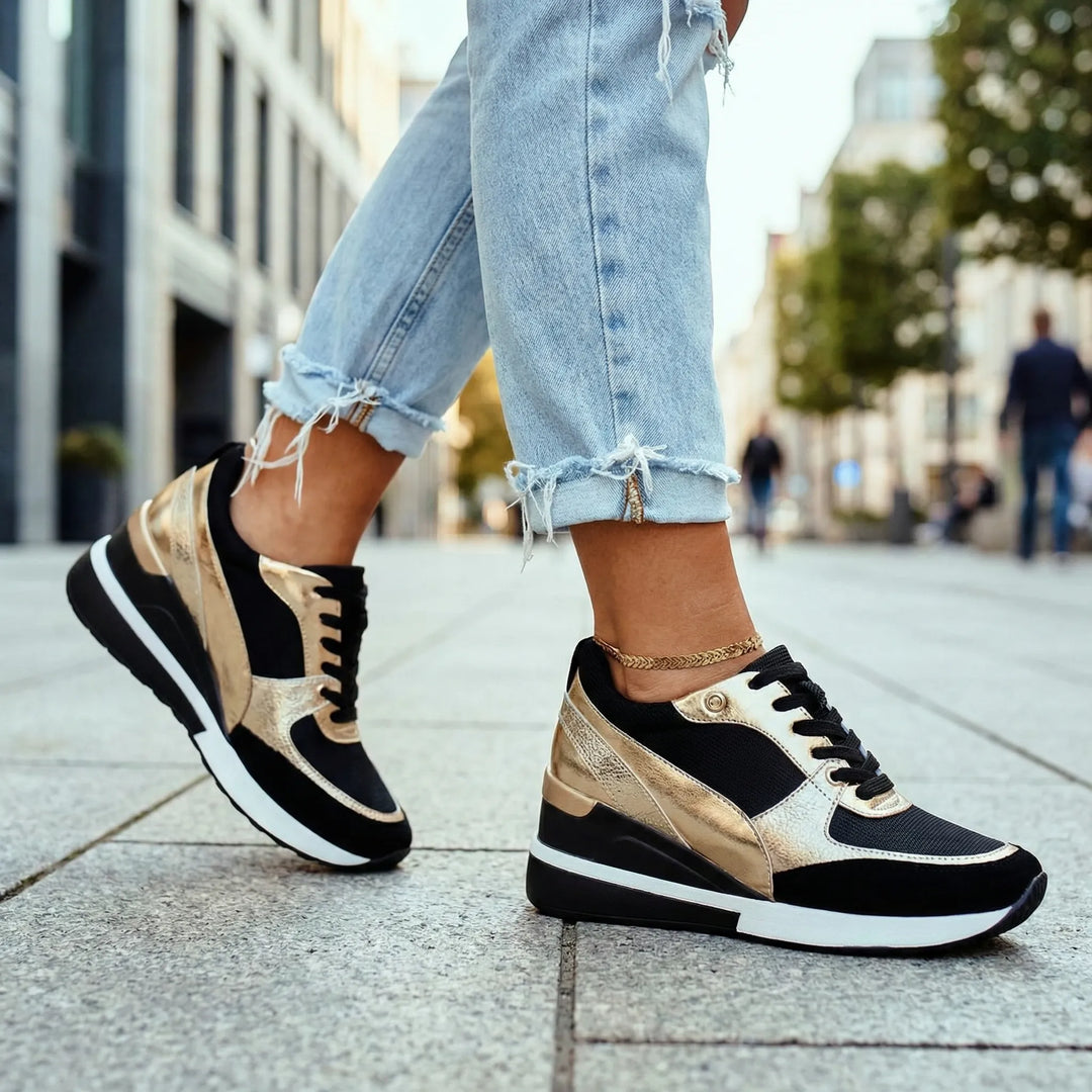 Weavelon - Wedge Platform Knit Sneaker