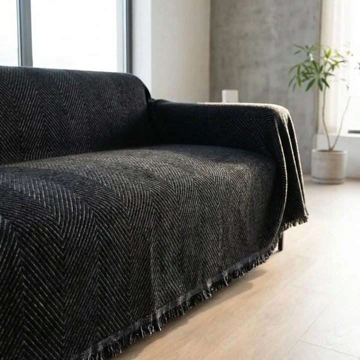 Weavora - Reversible Herringbone Sofa Cover