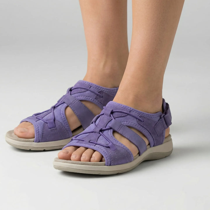 Wedgella - Triple Strap Adjustable Wedge Sandal