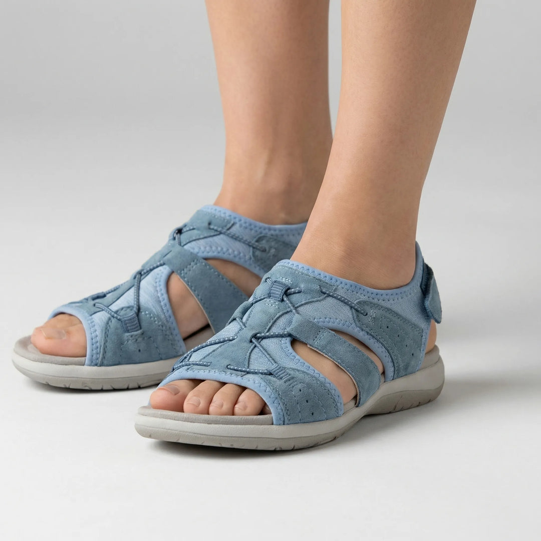 Wedgella - Triple Strap Adjustable Wedge Sandal