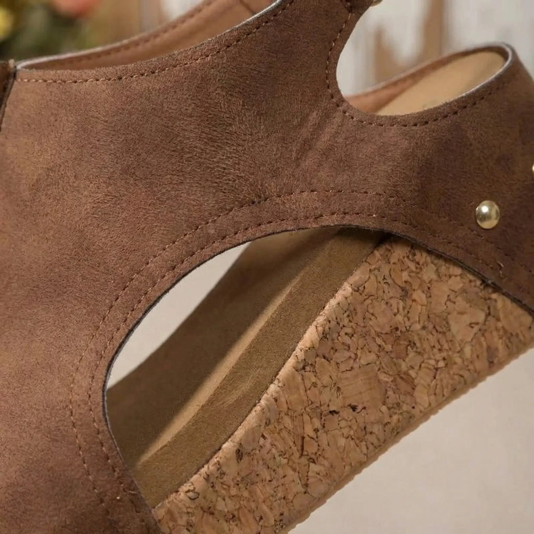 Wedriva - Open-Toe Wedge Sandal For Women