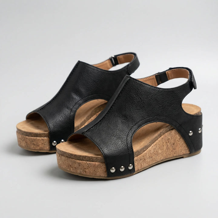 Wedriva - Open-Toe Wedge Sandal For Women