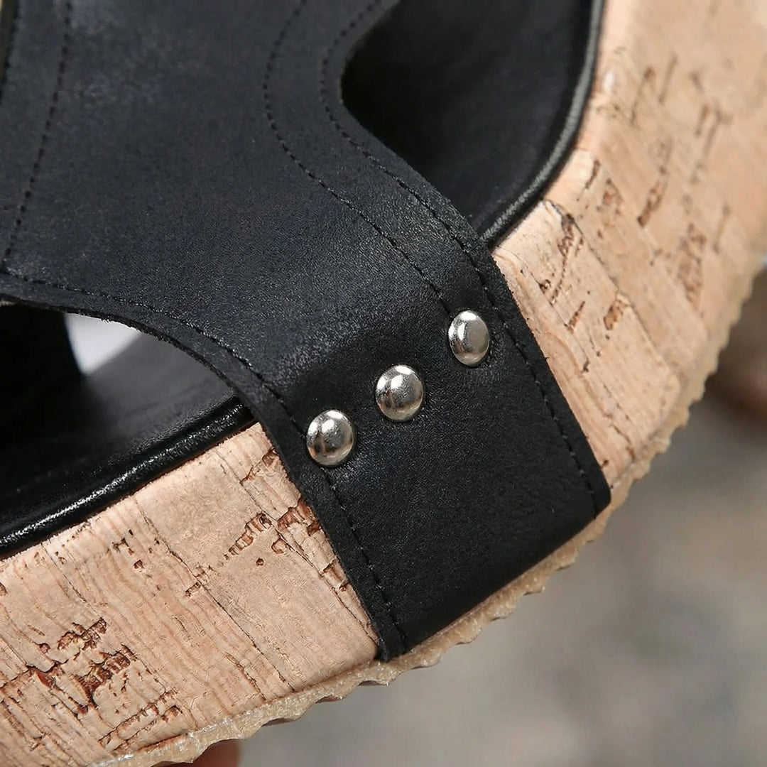 Wedzara - Peep-Toe Platform Wedge Sandal