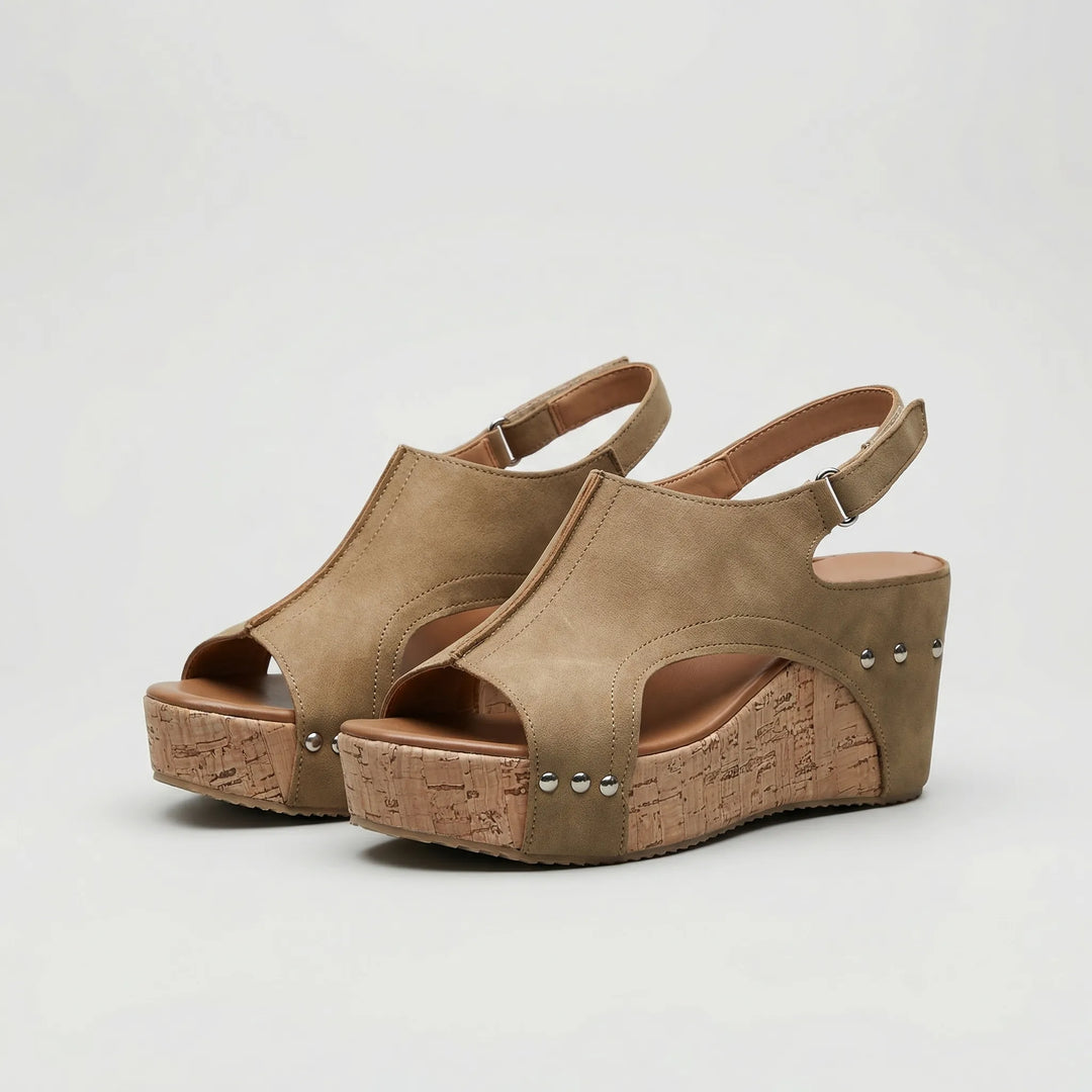 Wedzara - Peep-Toe Platform Wedge Sandal