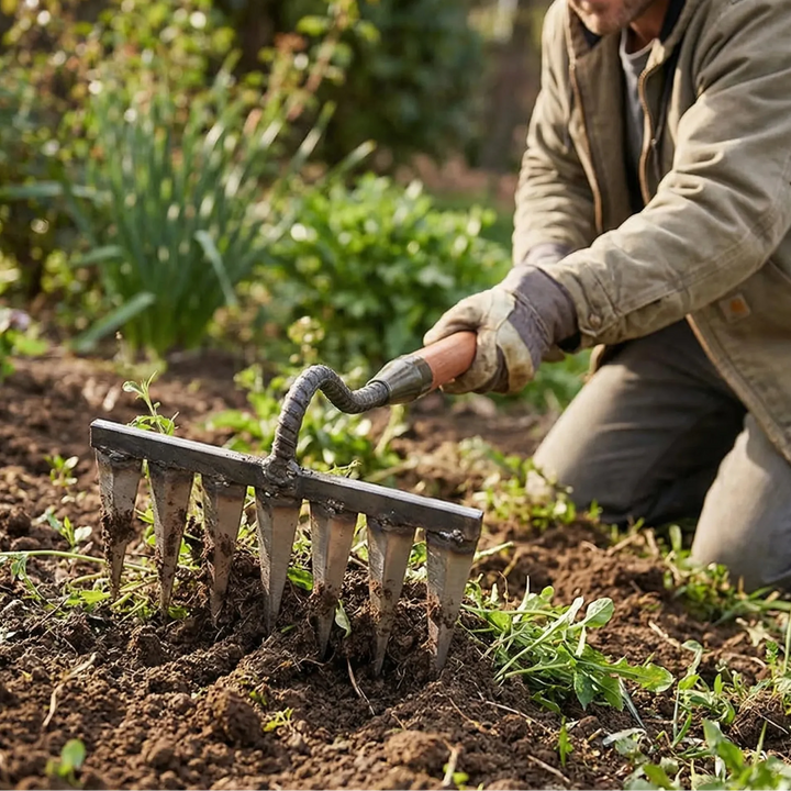 Weedrix - Multi-Tine Hand Weeding Rake