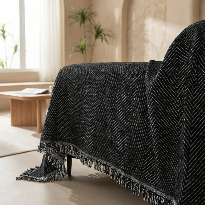Wevrona - Reversible Herringbone Sofa Throw Cover