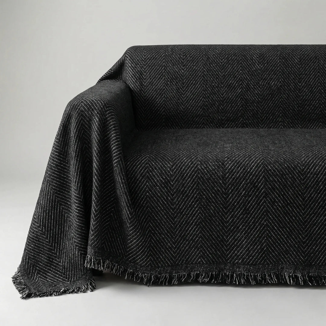 Wevrona - Reversible Herringbone Sofa Throw Cover