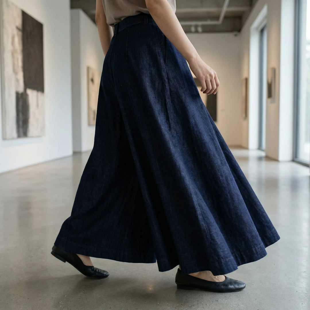 Widelle - Wide-Leg Flowy Women's Trouser