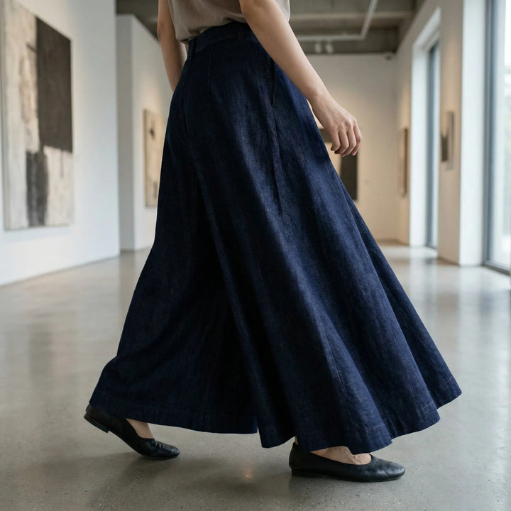 Widelle - Wide-Leg Flowy Women's Trouser