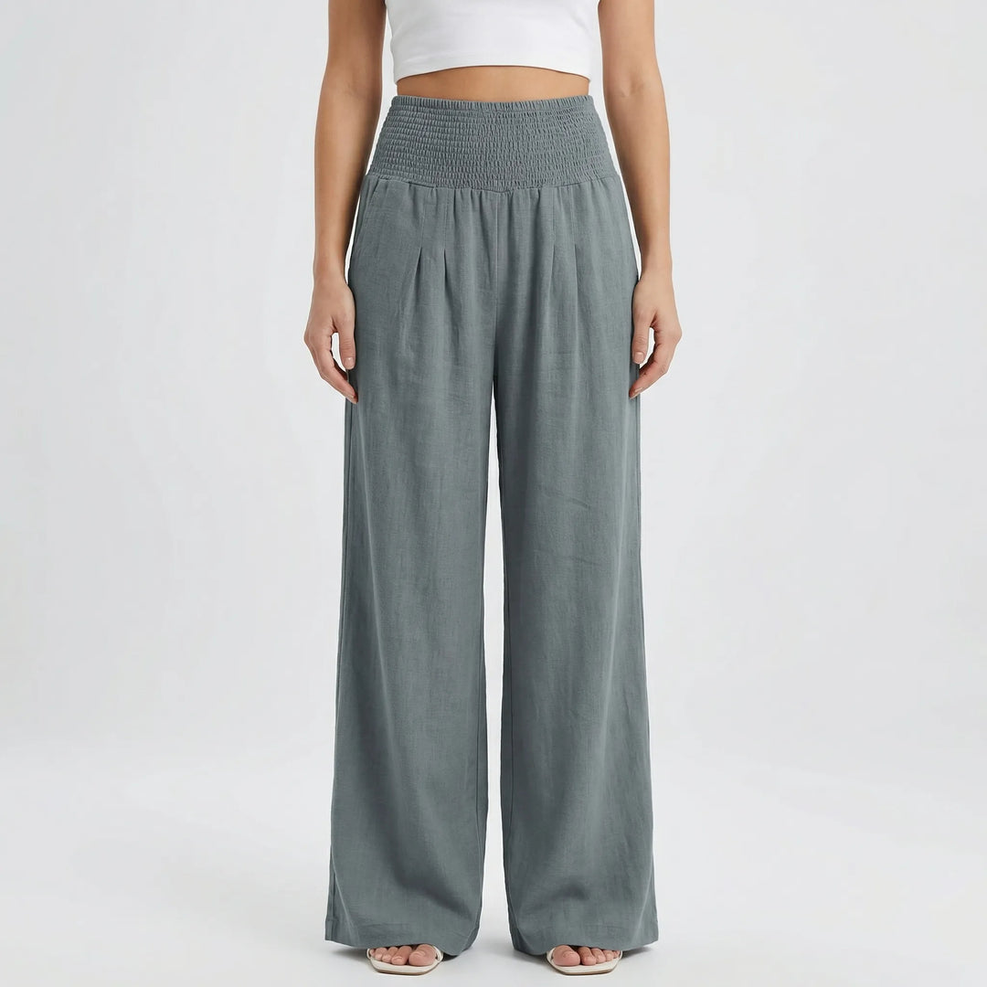 Widevelle - High-Waist Wide-Leg Palazzo Pants