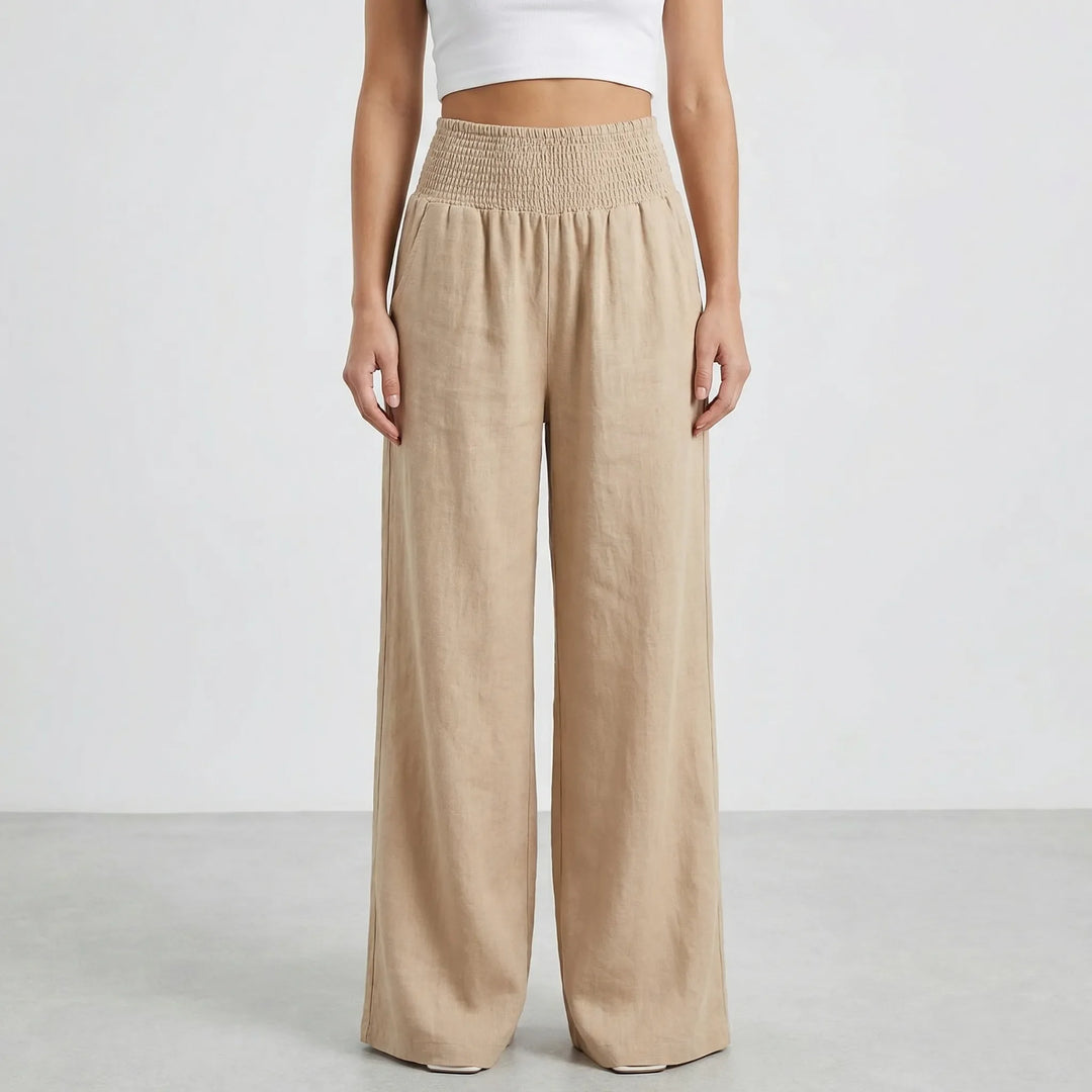 Widevelle - High-Waist Wide-Leg Palazzo Pants