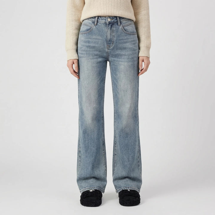 Widorra - High-Waisted Wide Leg Denim Jeans
