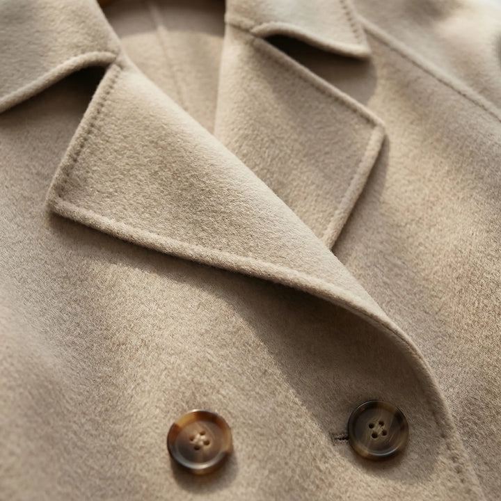 Wintelle - Knee-Length Button-Front Women's Coat