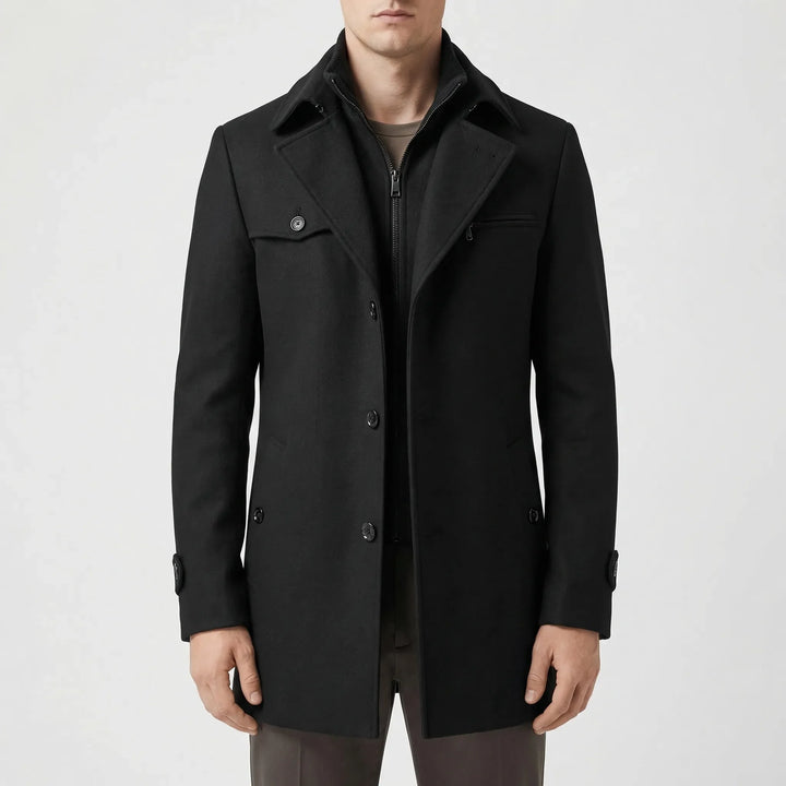 Wintovex - Mid-Length Button-Front Winter Coat