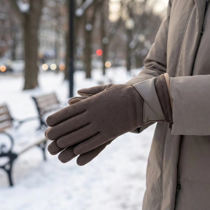 Wintriva - Lined Wrist-Strap Winter Gloves
