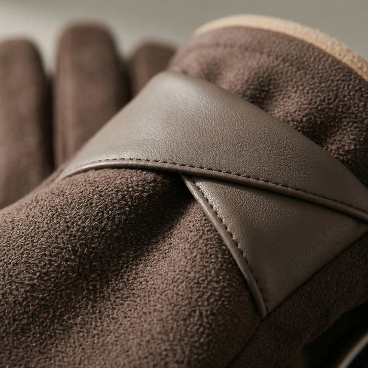 Wintriva - Lined Wrist-Strap Winter Gloves