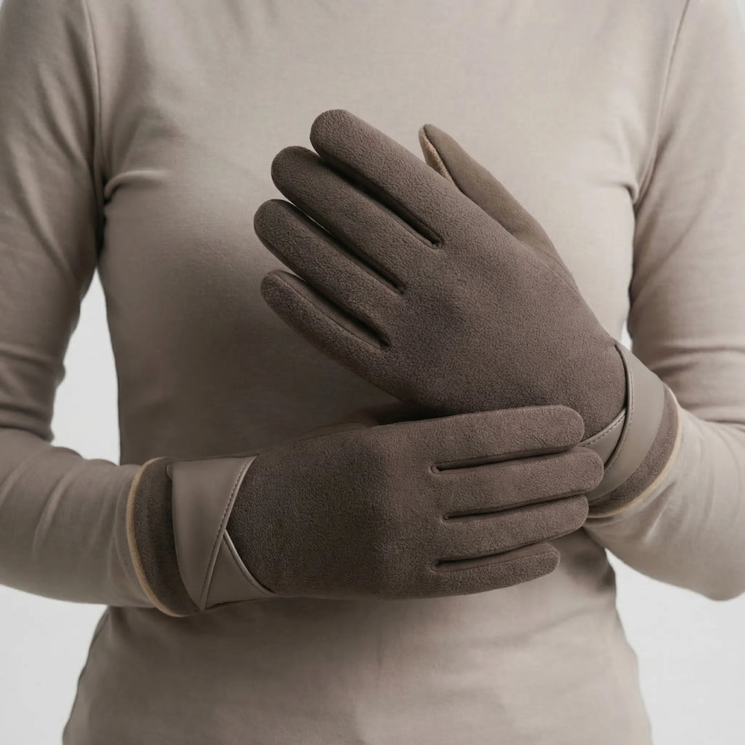 Wintriva - Lined Wrist-Strap Winter Gloves
