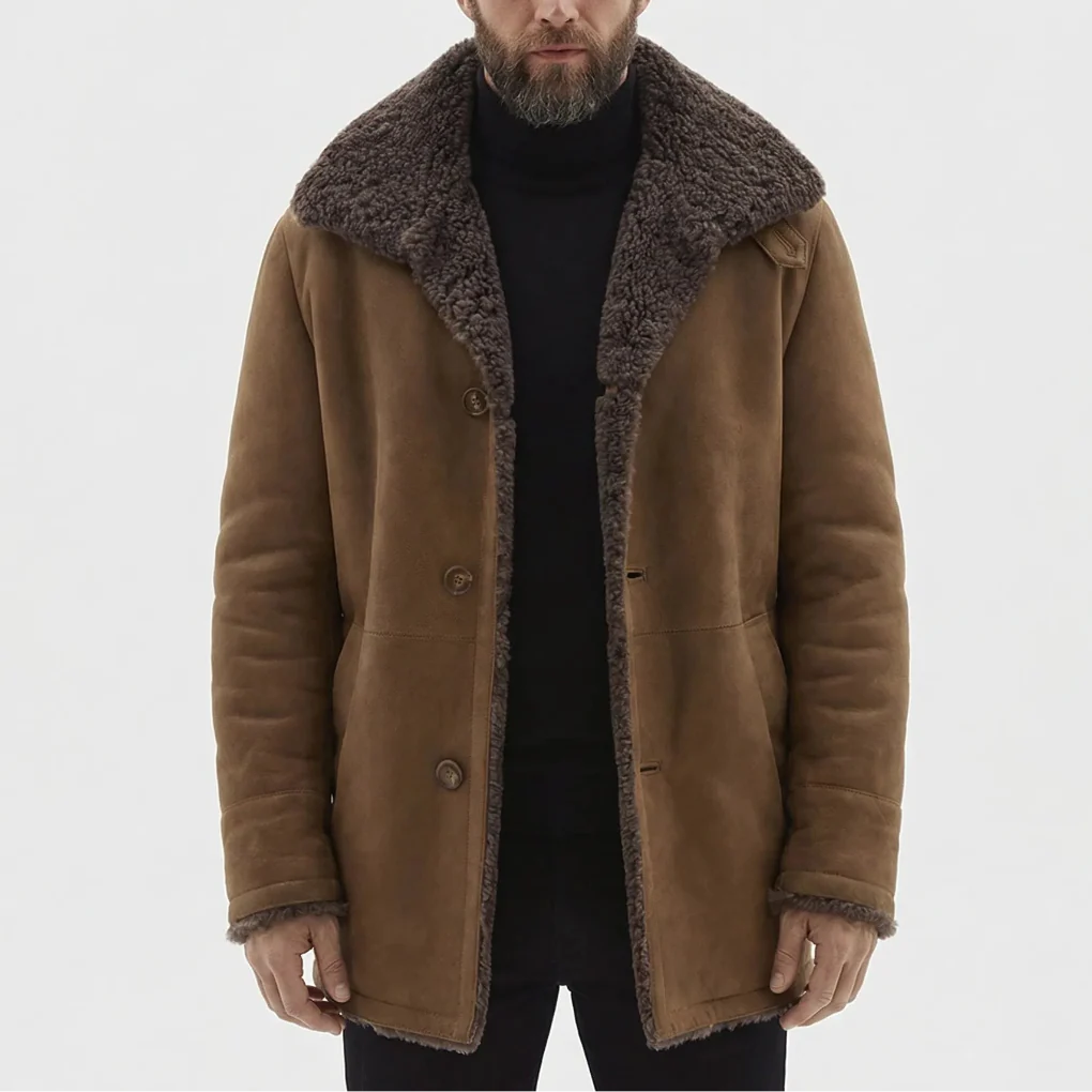 Wintrok - Padded Men's Winter Jacket With Wide Collar