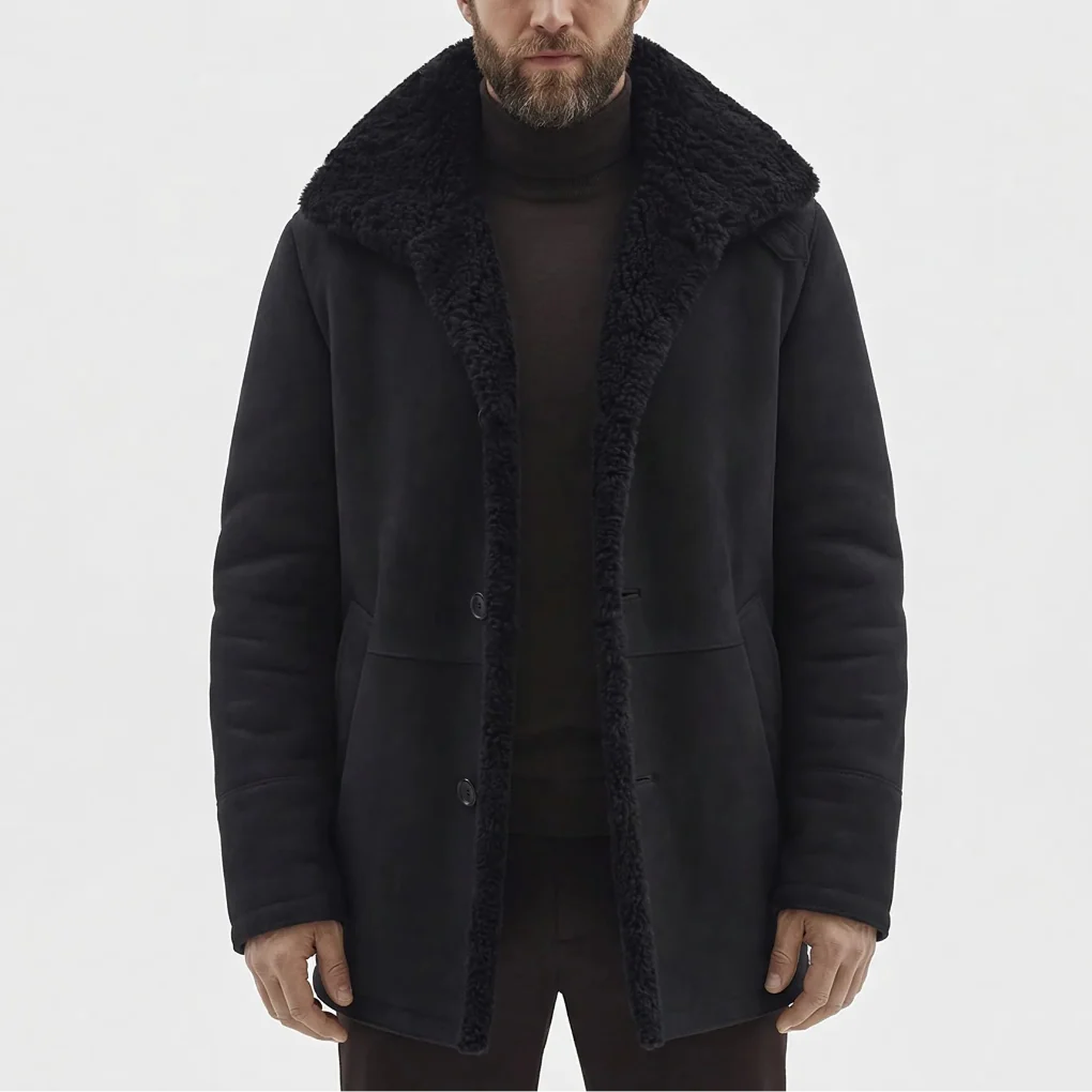Wintrok - Padded Men's Winter Jacket With Wide Collar