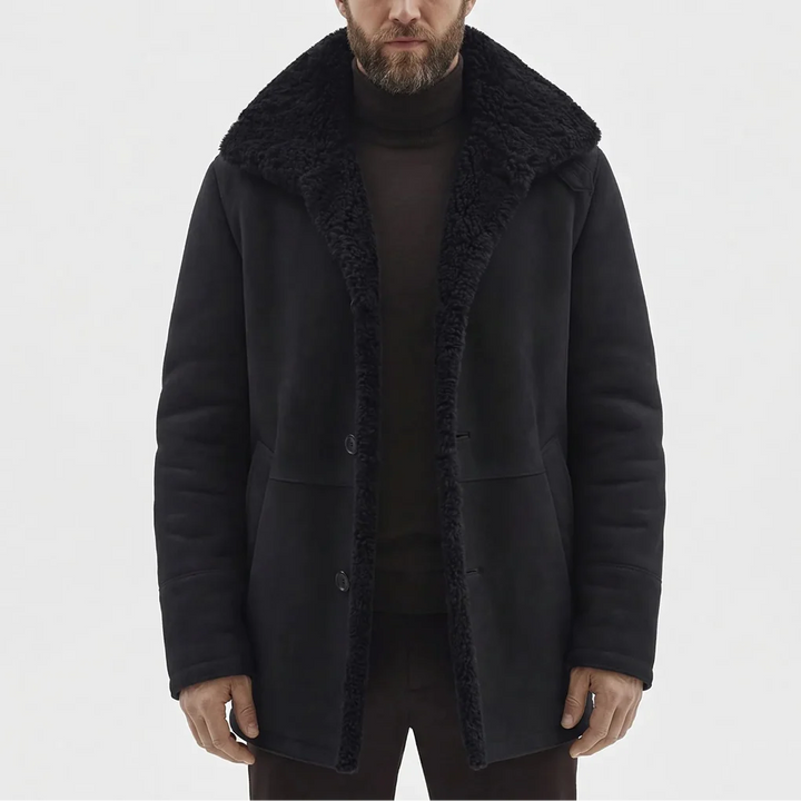 Wintrok - Padded Men's Winter Jacket With Wide Collar