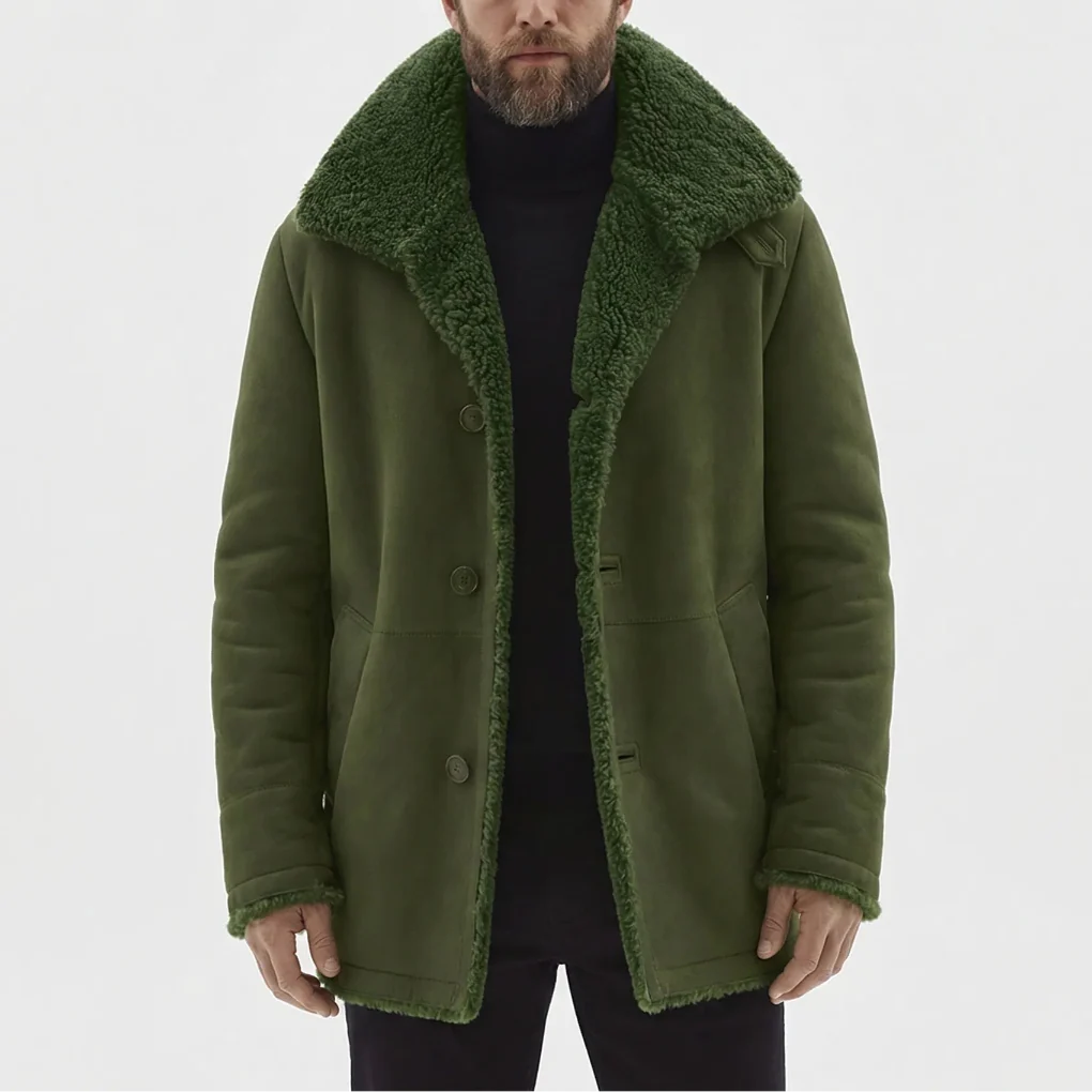 Wintrok - Padded Men's Winter Jacket With Wide Collar
