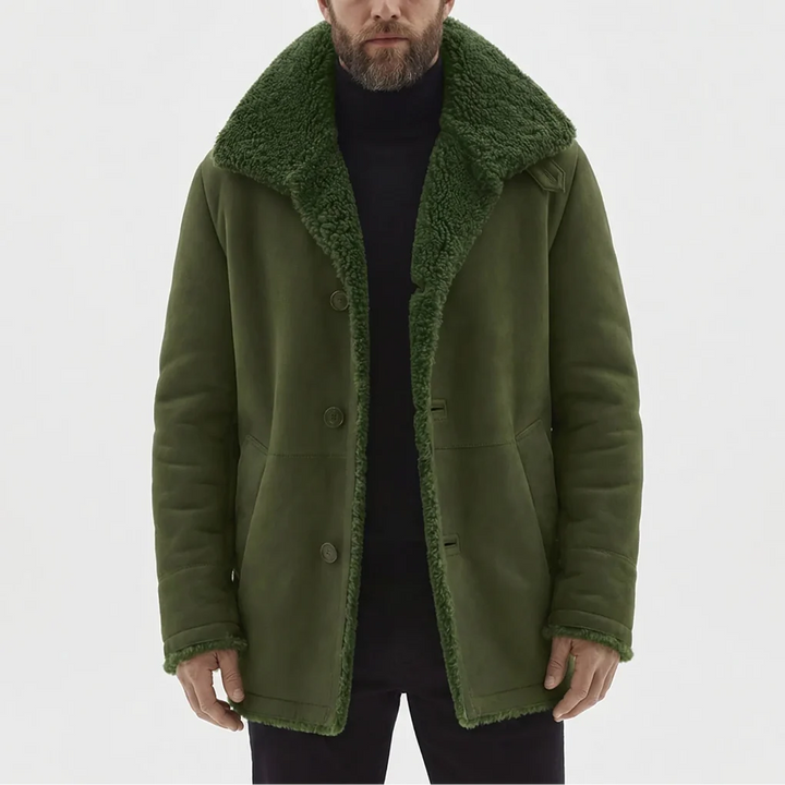 Wintrok - Padded Men's Winter Jacket With Wide Collar