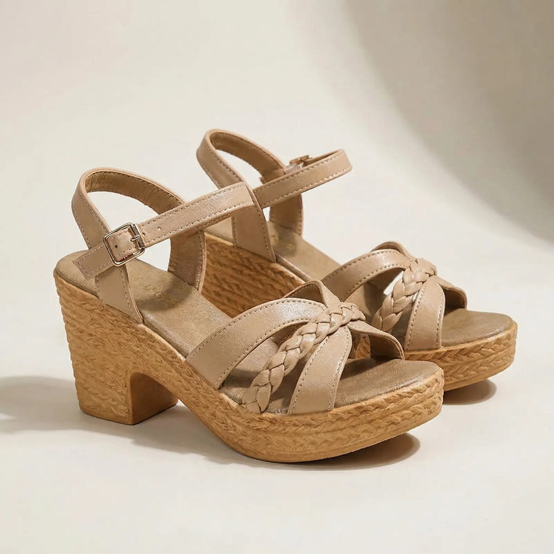 Wravella - Woven Strap Platform Gladiator Sandal