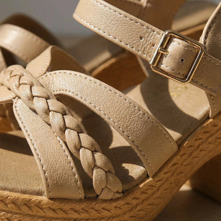 Wravella - Woven Strap Platform Gladiator Sandal