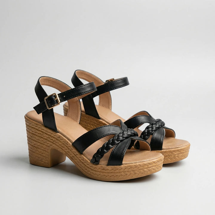 Wravella - Woven Strap Platform Gladiator Sandal
