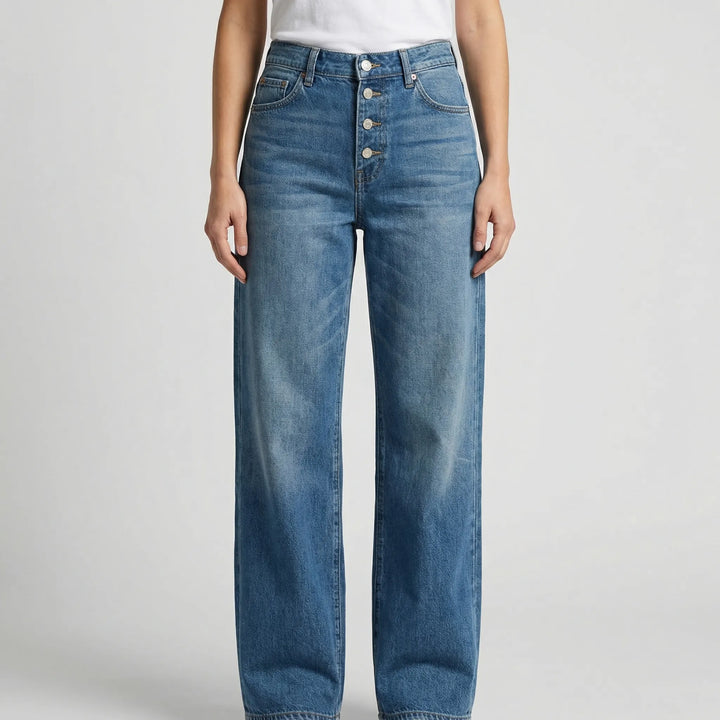 Wydara - High-Waist Wide-Leg Women's Jeans