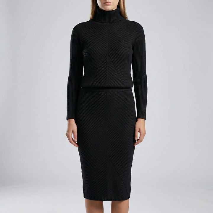Wyntrika - Long Sleeve Knit Sweater Dress
