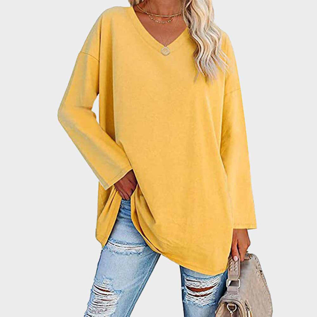 Elegant Långärmad Top för Kvinnor