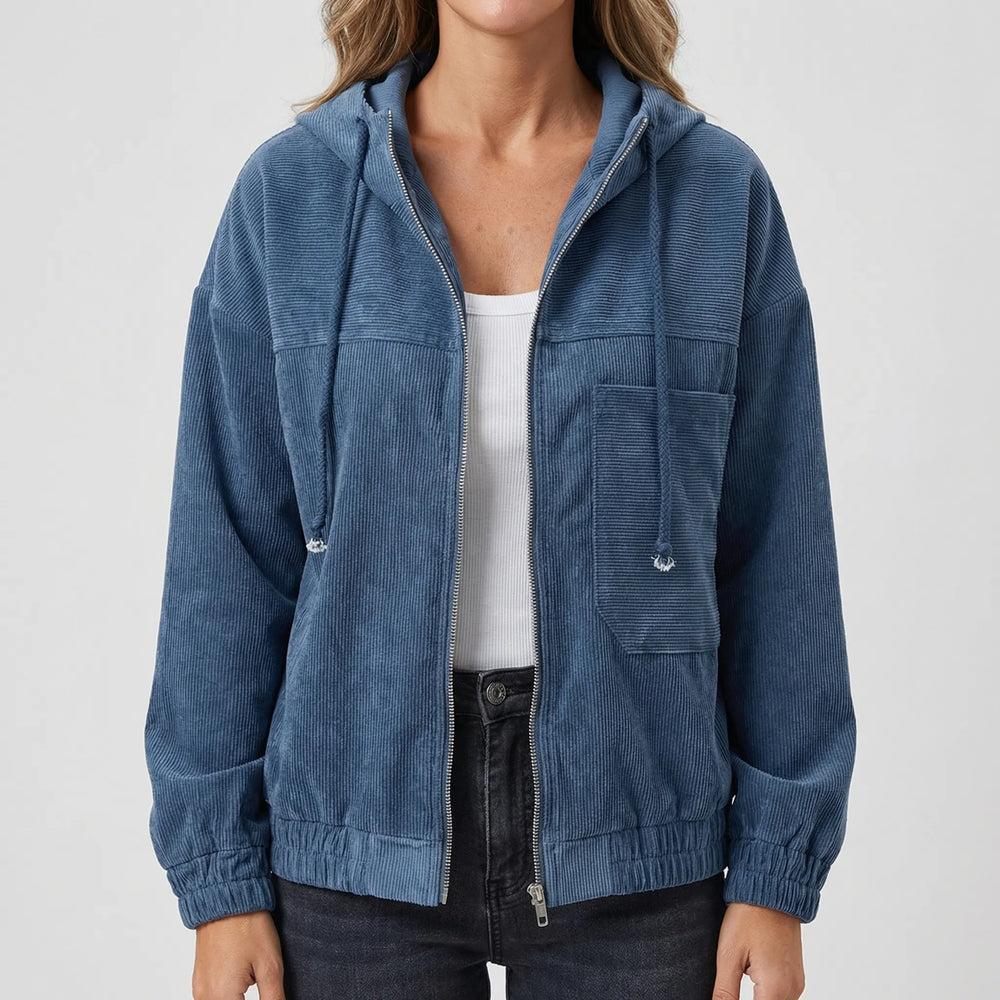 Zephyra - Relaxed Fit Hooded Zip Jacket