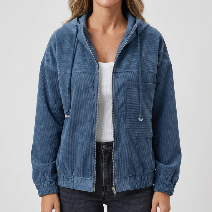 Zephyra - Relaxed Fit Hooded Zip Jacket