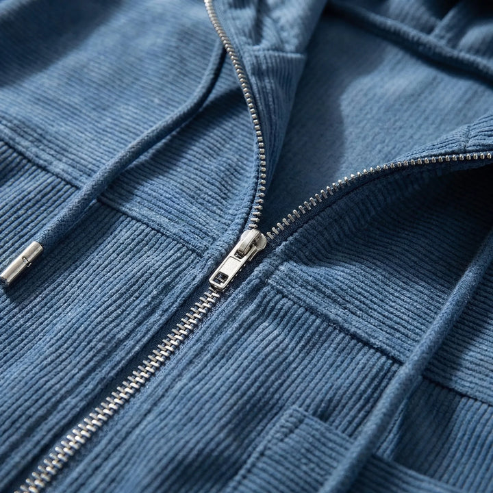 Zephyra - Relaxed Fit Hooded Zip Jacket