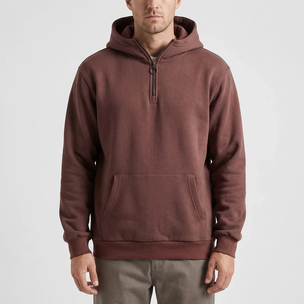 Zipwear - Half-Zip Hooded Pullover For Men