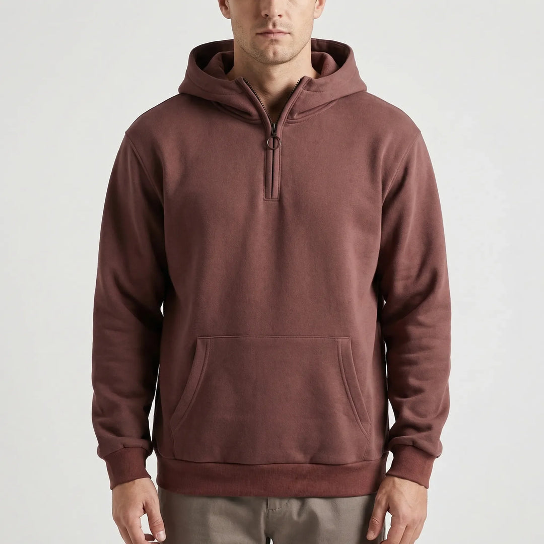 Zipwear - Half-Zip Hooded Pullover For Men