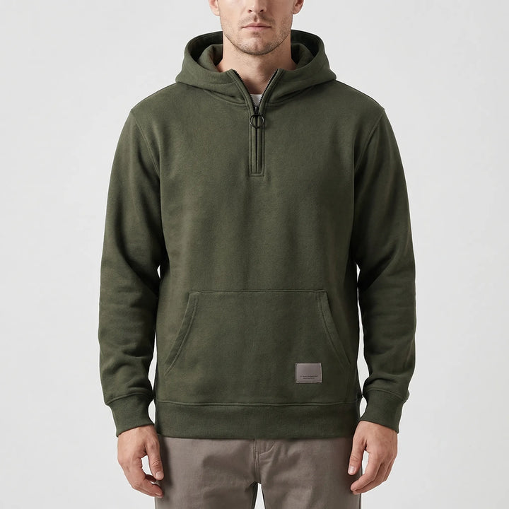 Zipwear - Half-Zip Hooded Pullover For Men