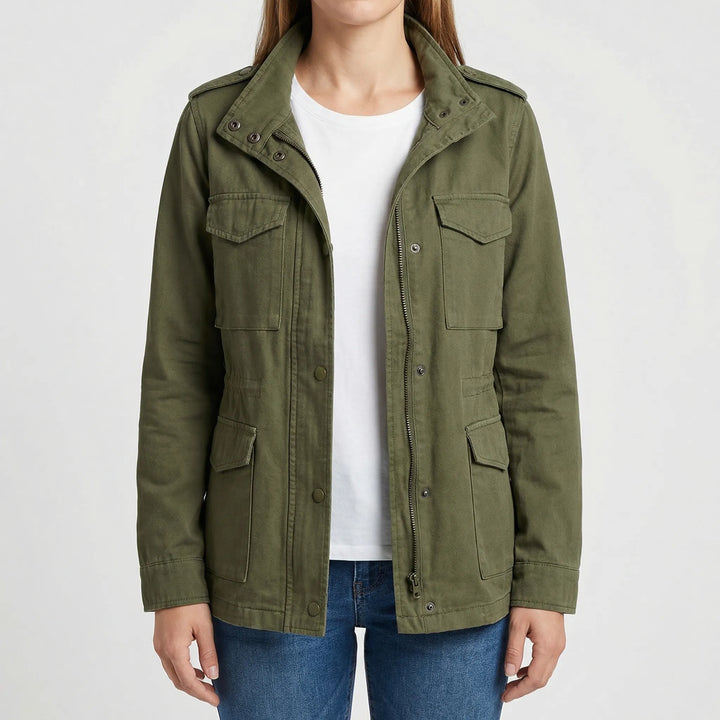 Zolvera - Hooded Zip-Up Utility Jacket