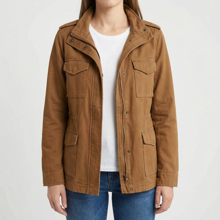 Zolvera - Hooded Zip-Up Utility Jacket